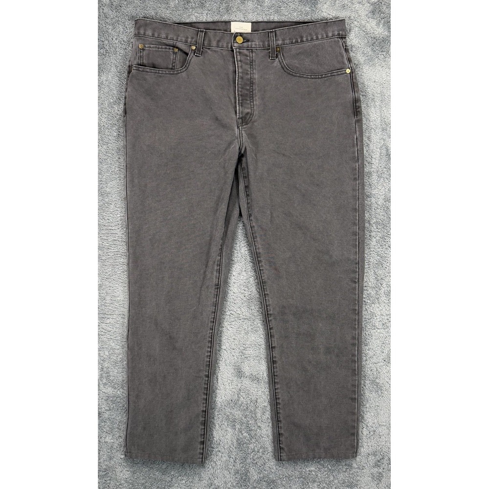Sid Mashburn Jeans Mens 38*x28* Gray Straight Leg Button Fly Made In USA